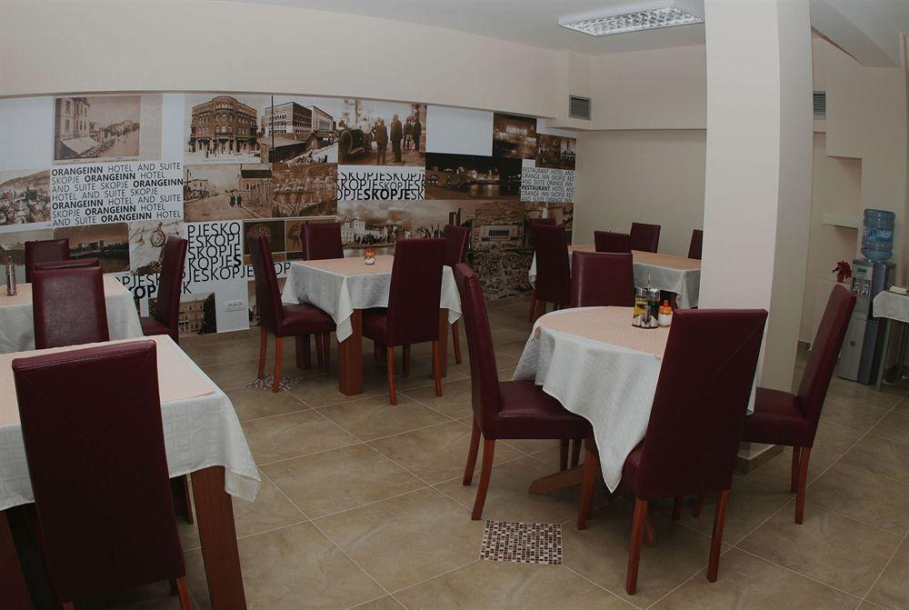 Hotel Orange Inn Szkopje Étterem fotó